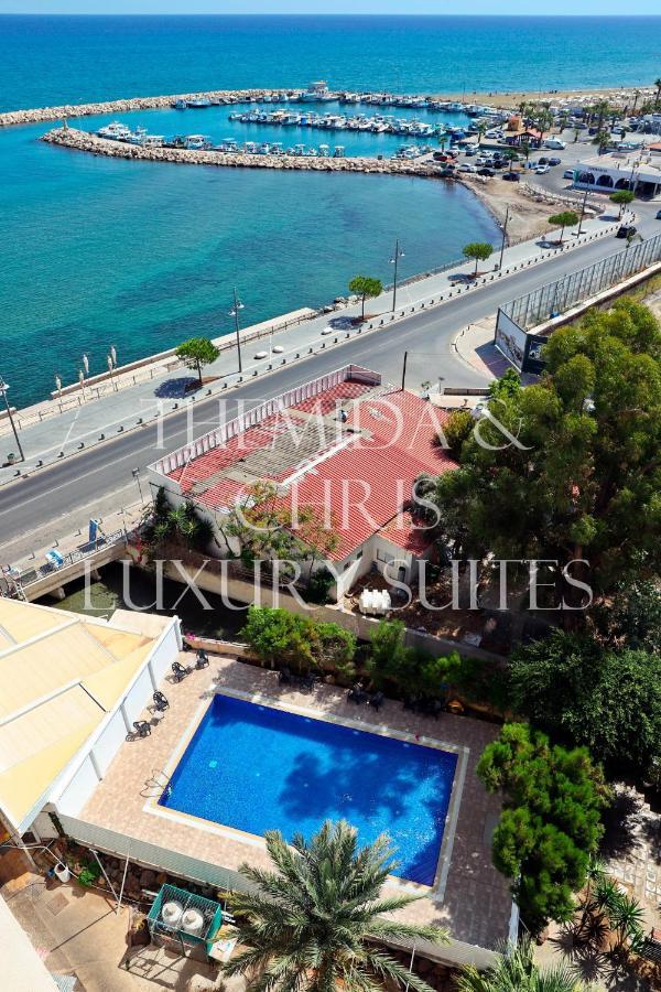 Beachfront Skyline Retreat 1Br Pool Central 라르나카 외부 사진